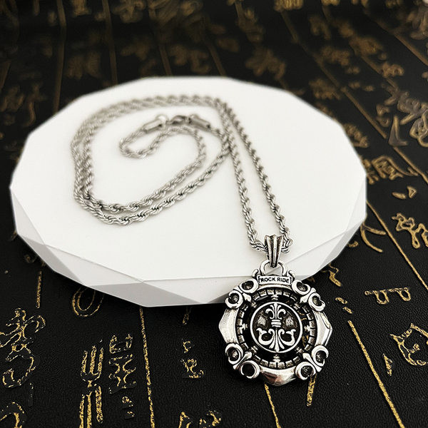 Vīriešu ķēde ar kulonu enkuru retro modelis