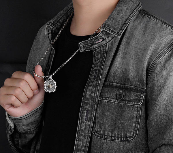 Ανδρική αλυσίδα με μενταγιόν άγκυρας