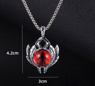 Vyriška grandinėlė su pakabuku ir akmenukais