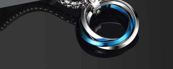 Alkalmi férfi lánc függőgyűrűvel