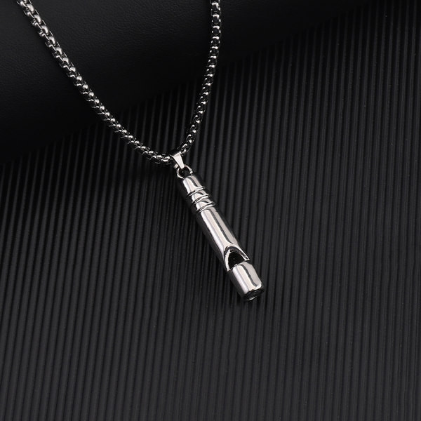 Tērauda vīriešu ķēde ar kulonu jauns modelis