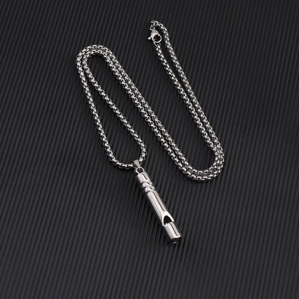 Tērauda vīriešu ķēde ar kulonu jauns modelis