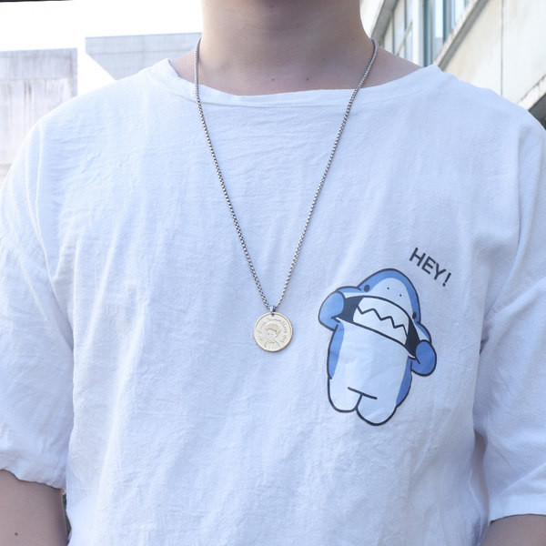 Vīriešu titāna tērauda ķēde ar kulonu