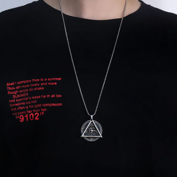 Retro férfi lánc medállal