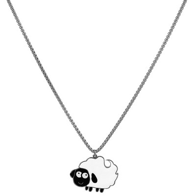 Férfi titán acél lánc birka medállal