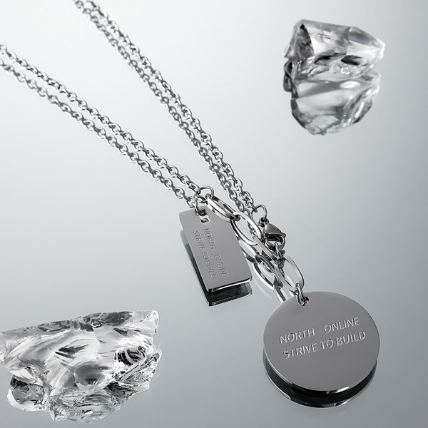 Ανδρική αλυσίδα από τιτάνιο με αλυσίδα διπλής στρώσης