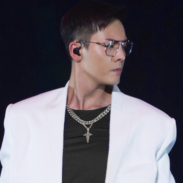 Divslāņu krusta kulonu ķēde vīriešiem