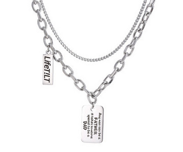 Vīriešu ikdienas tērauda kulonu ķēde