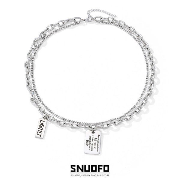 Vīriešu ikdienas tērauda kulonu ķēde