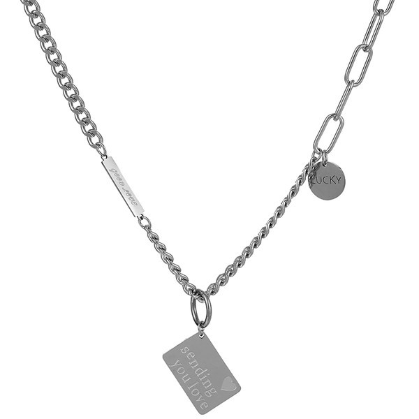 Ανδρική αλυσίδα από τιτάνιο με τετράγωνο μενταγιόν