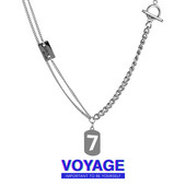 Ανδρική αλυσίδα από τιτάνιο με μενταγιόν νούμερο 7