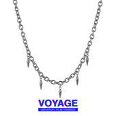 Ανδρική αλυσίδα με μενταγιόν σε ασημί χρώμα