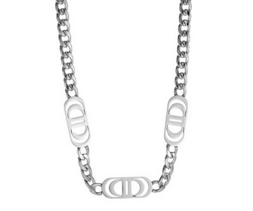 Vīriešu ķēde sudraba krāsā - ar lielu sietu