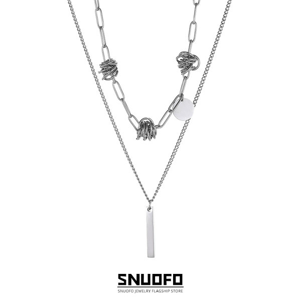 Divslāņu vīriešu ķēde ar kulonu jauns modelis