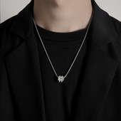 Ανδρική αλυσίδα από τιτάνιο με μενταγιόν