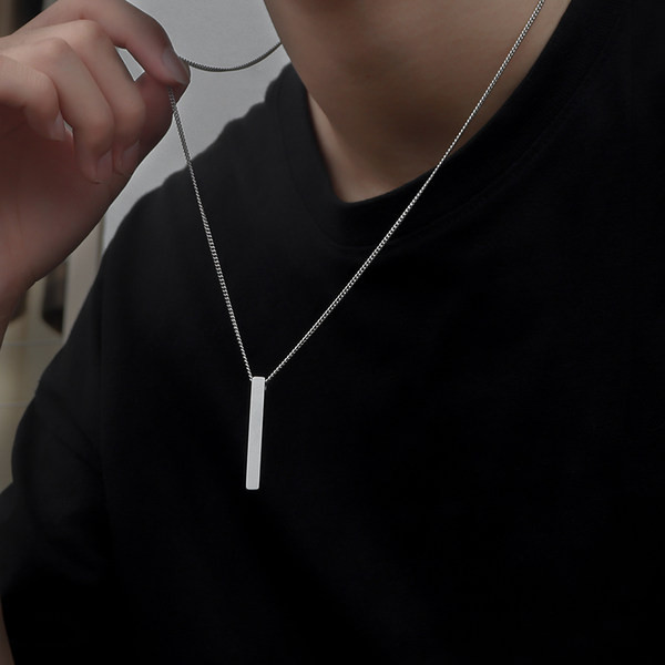 Νέο μοντέλο αλυσίδα με μενταγιόν - μαύρο και ασημί χρώμα