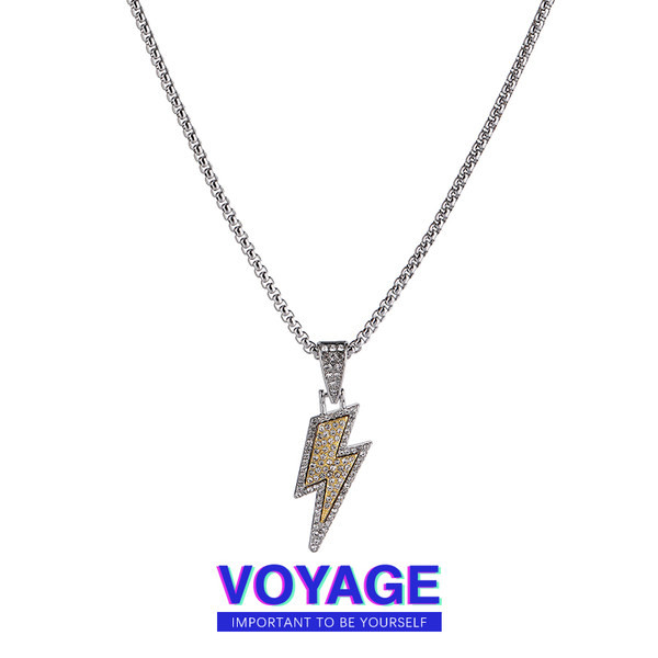 Férfi titán acél lánc villámfüggővel