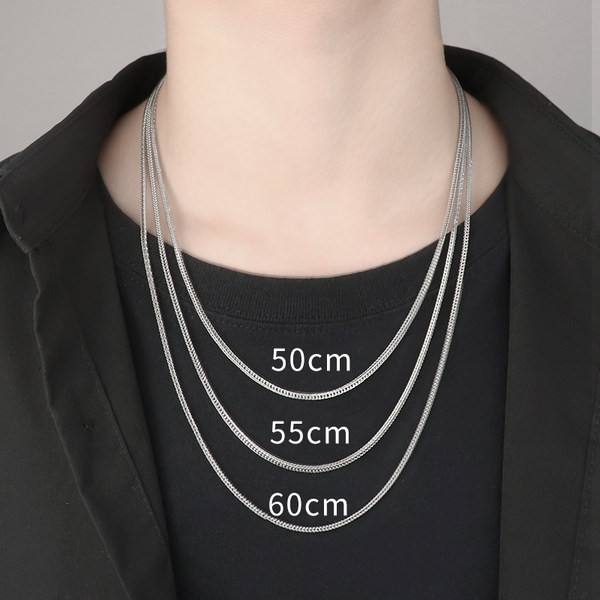 Férfi vékony titán acél lánc