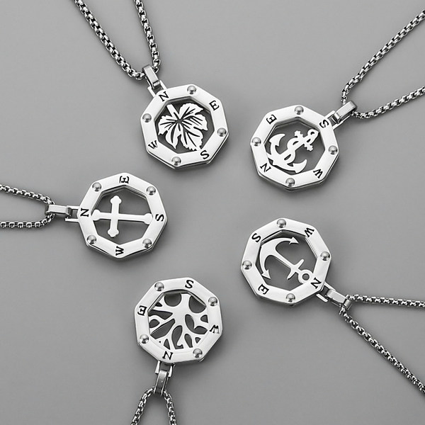 Titāna tērauda kulonu ķēde vīriešiem