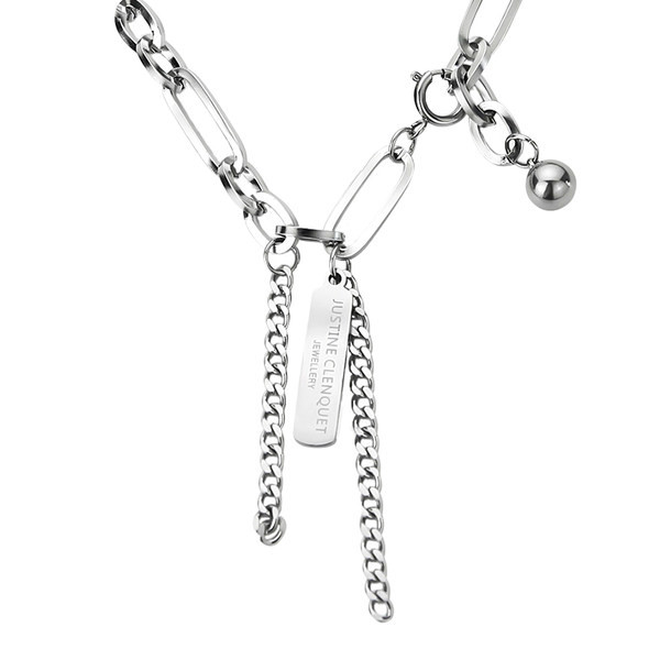 Ανδρική αλυσίδα από τιτάνιο με μενταγιόν και επιγραφή