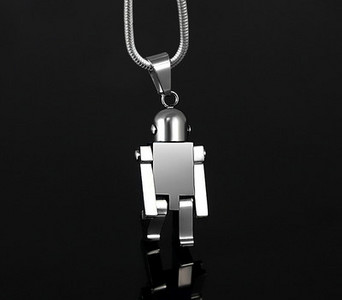 Férfi nyaklánc robot medállal