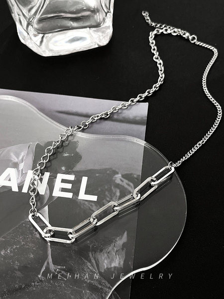 Ανδρική μοντέρνα αλυσίδα από ατσάλι από τιτάνιο