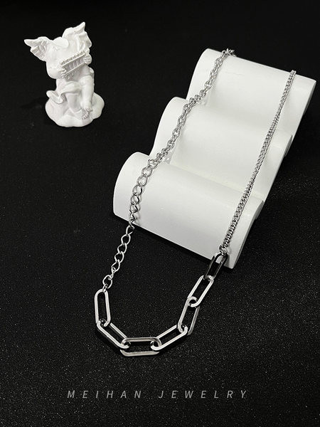 Ανδρική μοντέρνα αλυσίδα από ατσάλι από τιτάνιο