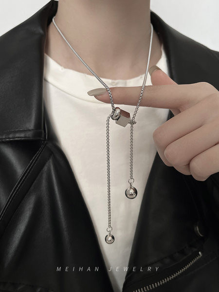 Modern férfi állítható titán acél lánc