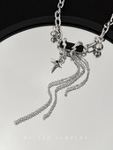 Férfi titán acél lánc dupla medállal