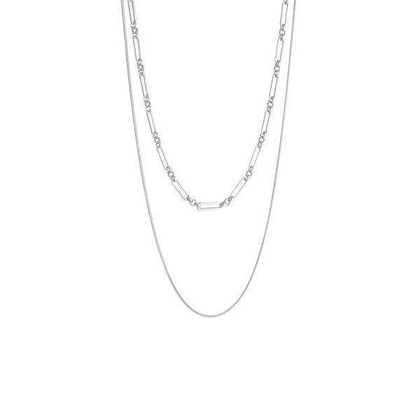 Férfi kétrétegű titán acéllánc