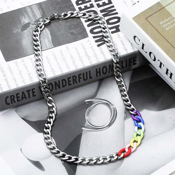 Alkalmi férfi titán acéllánc