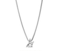 Caurspīdīga sudraba ķēdīte ar kulonu