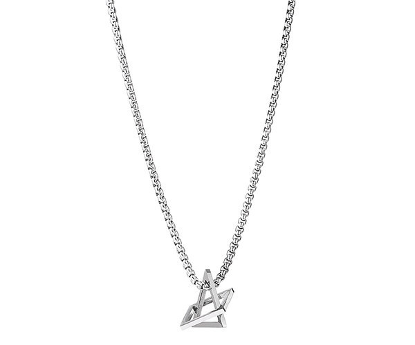 Caurspīdīga sudraba ķēdīte ar kulonu