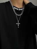 Ανδρική αλυσίδα με μενταγιόν αγγέλου από ατσάλι τιτανίου