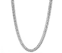 Vīriešu ķēde sudraba krāsā - ar lielu sietu