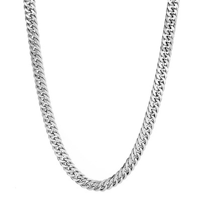 Vīriešu ķēde sudraba krāsā - ar lielu sietu