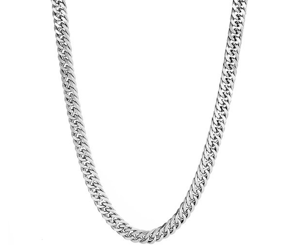 Vīriešu ķēde sudraba krāsā - ar lielu sietu