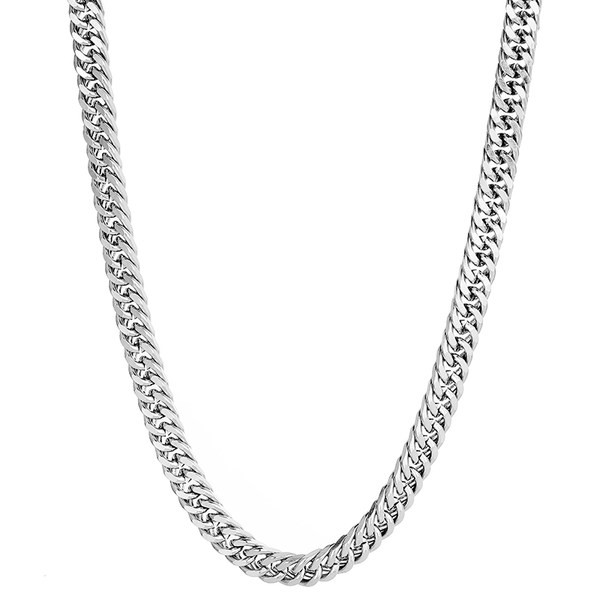 Vīriešu ķēde sudraba krāsā - ar lielu sietu