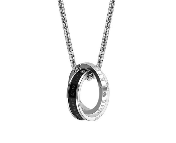 Moderna vīriešu ķēde ar piekarināmu gredzenu