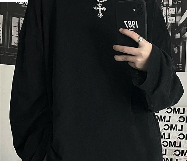 Ανδρική αλυσίδα με σταυρό και διακοσμητικές πέρλες