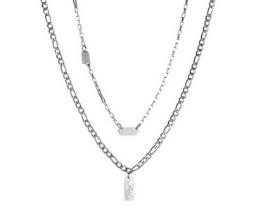 Kétsoros férfi lánc medállal