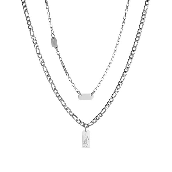 Kétsoros férfi lánc medállal