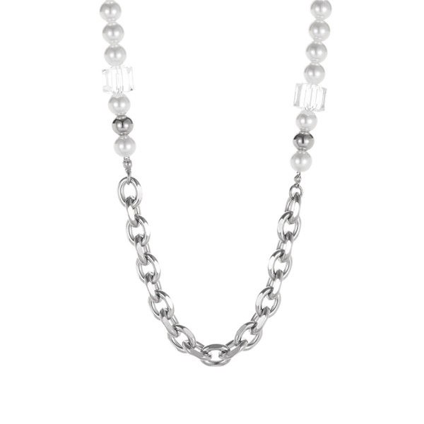 Lanac od titanijskog čelika s perlama
