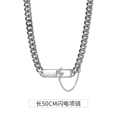 Új modell ezüst titán acél lánc férfiaknak