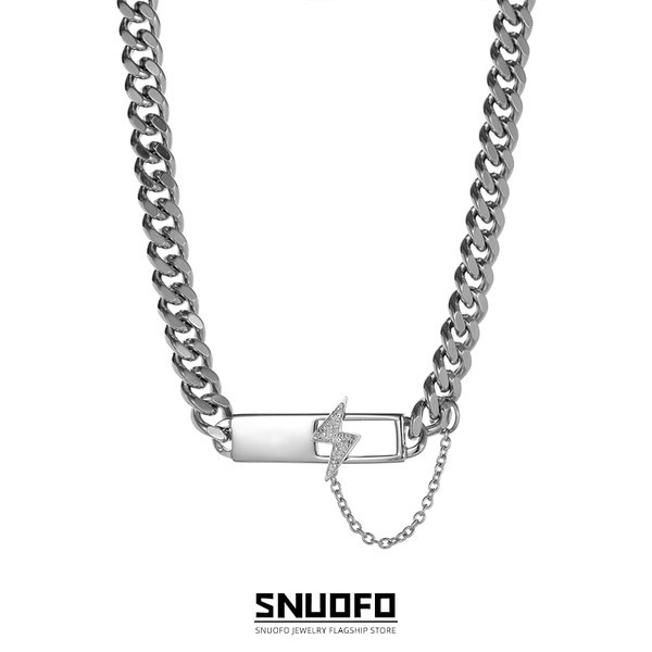 Új modell ezüst titán acél lánc férfiaknak