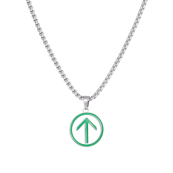 Vīriešu ķēde sudraba krāsā ar kulonu