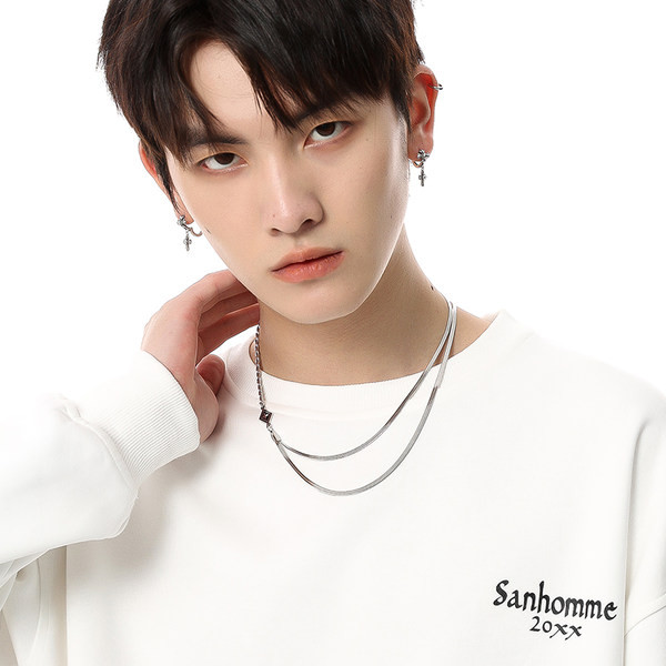 Vīriešu divslāņu titāna tērauda ķēde