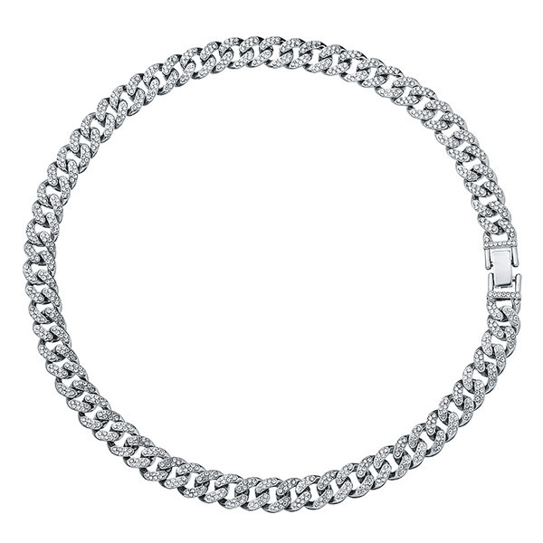 Ανδρική αλυσίδα από τιτάνιο με πέτρες