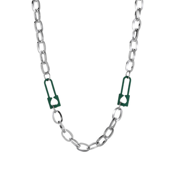 Modern férfi lánc ezüst színben