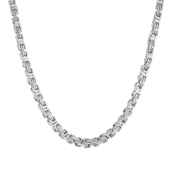 Tīra modeļa vīriešu ķēde sudraba krāsā